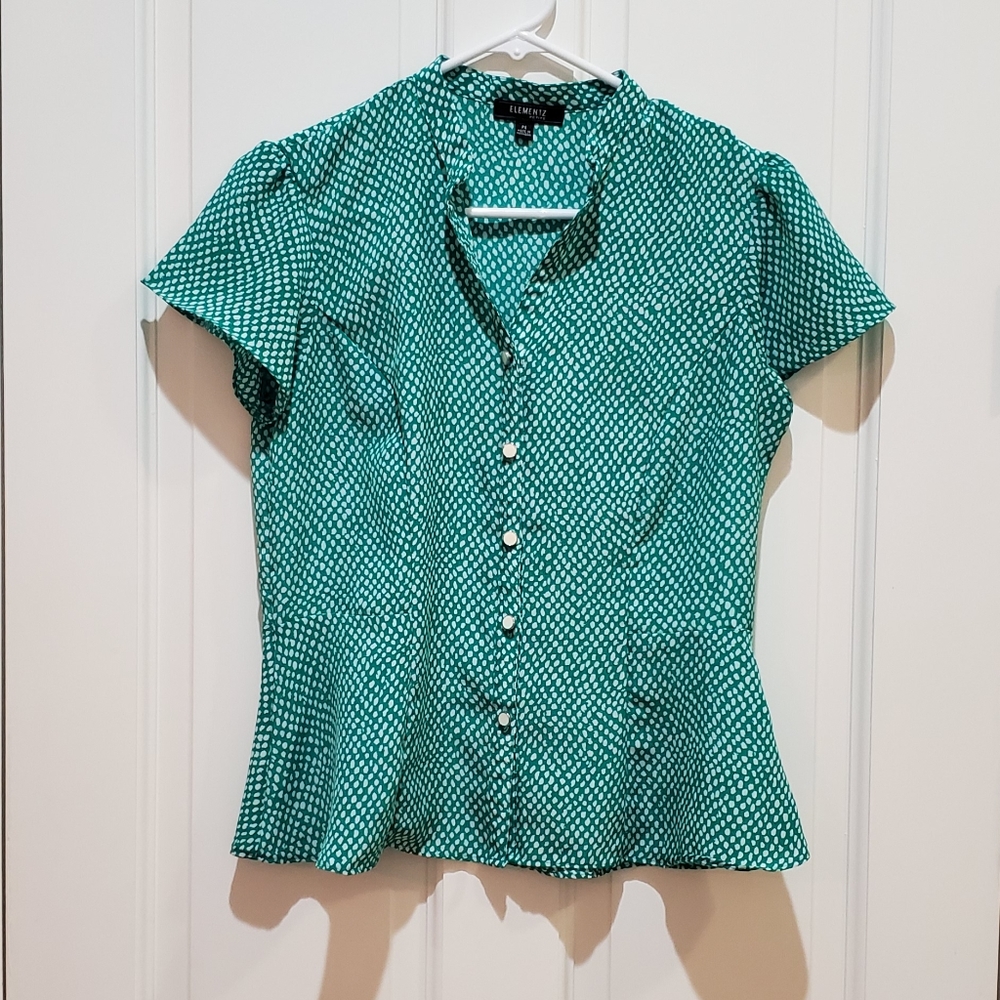 2 for 12$👈Elementz Petite Button Down Blouse